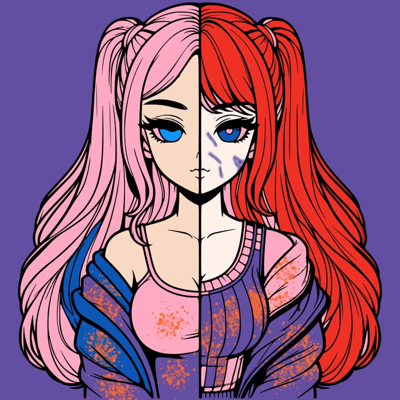 realistic girl split