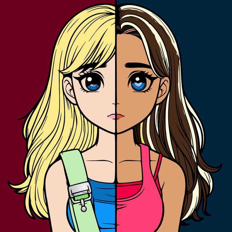realistic girl split