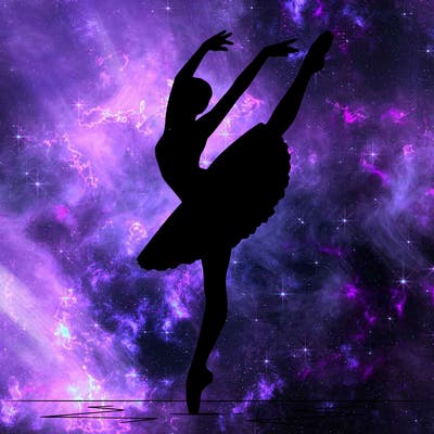 a ballerina in motion.