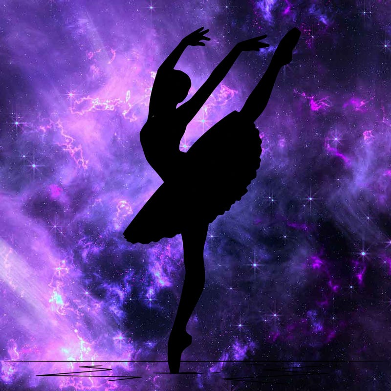 a ballerina in motion.