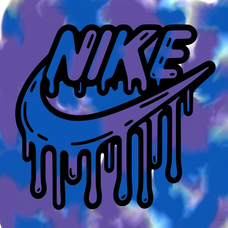 dripping nike logo