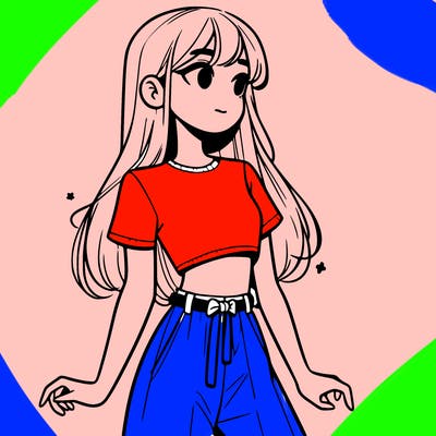 girl in a cute crop top