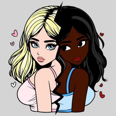 realistic girl split