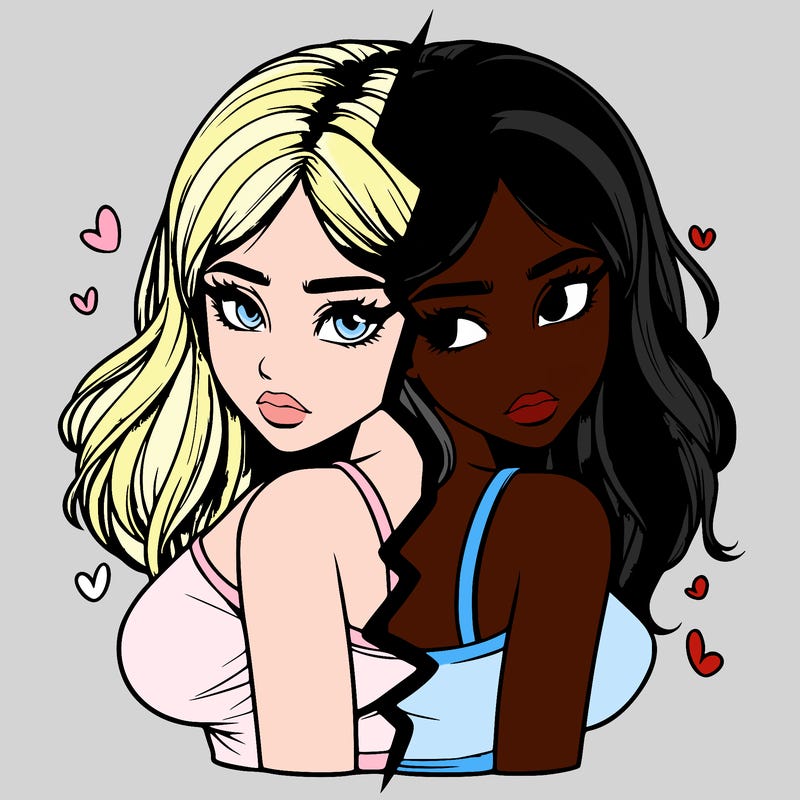 realistic girl split