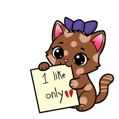 a small cat with a blank sheet of paper in its hand. the cat is sooooooo cute!