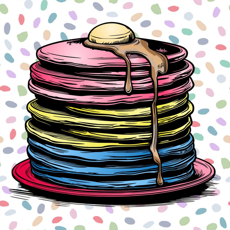 realistic stack of pancakes
