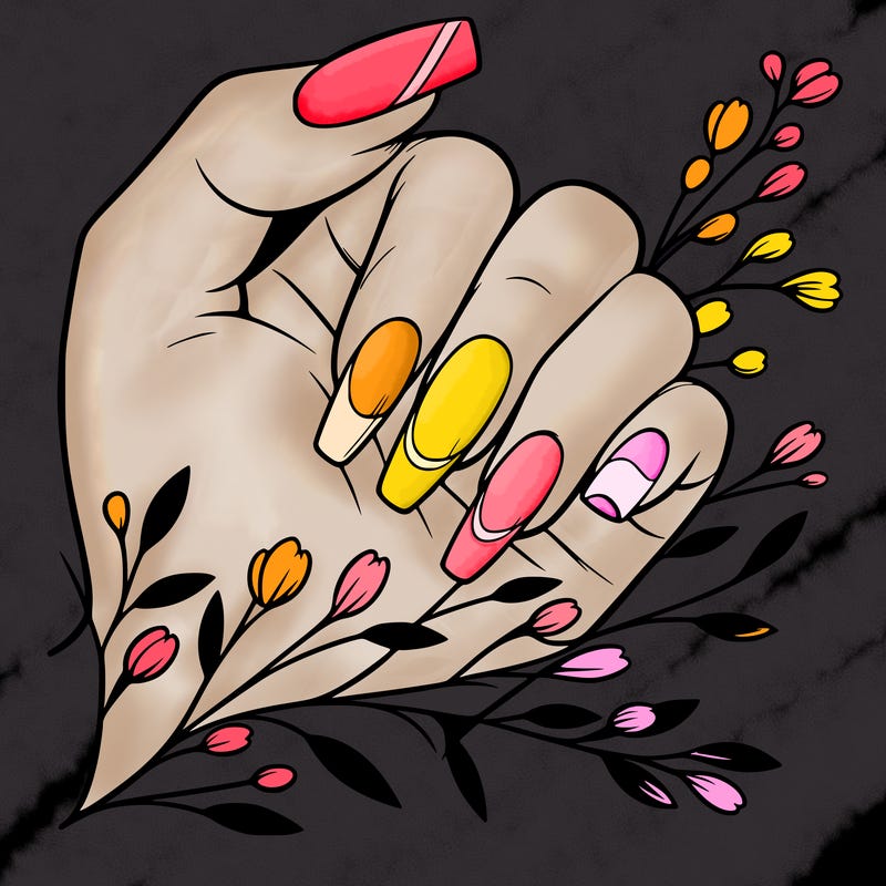 nails with french tip