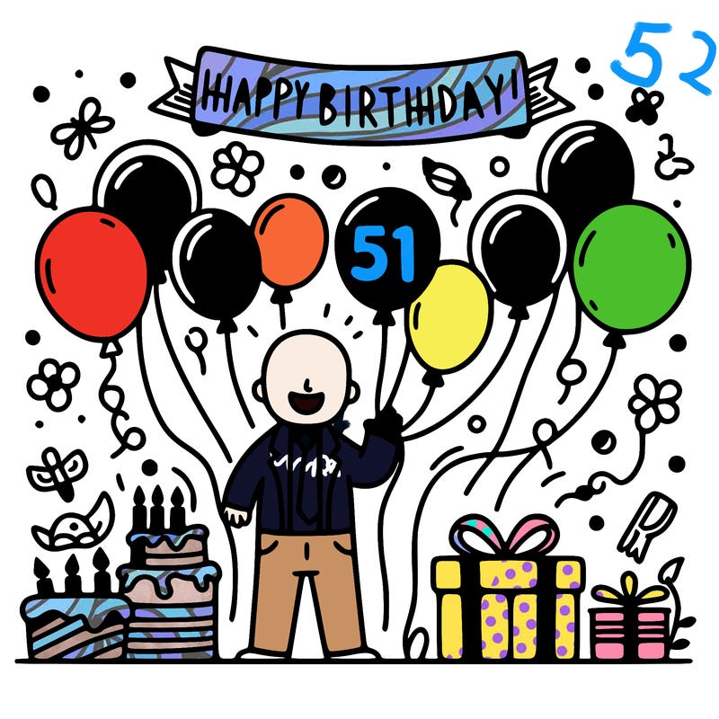 birthday balloons for your 51 year old dad