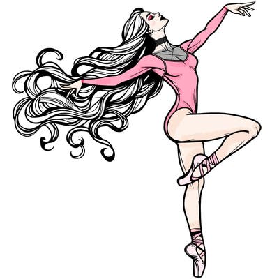 realistic woman dancer