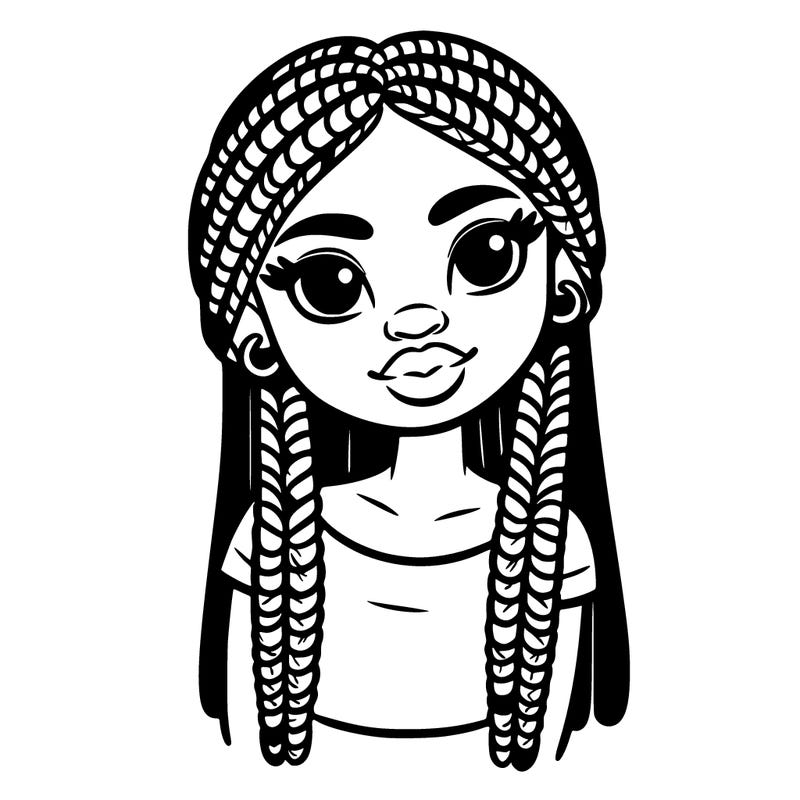 black girl with braids
