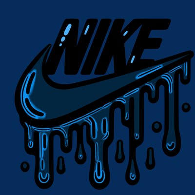 dripping nike logo