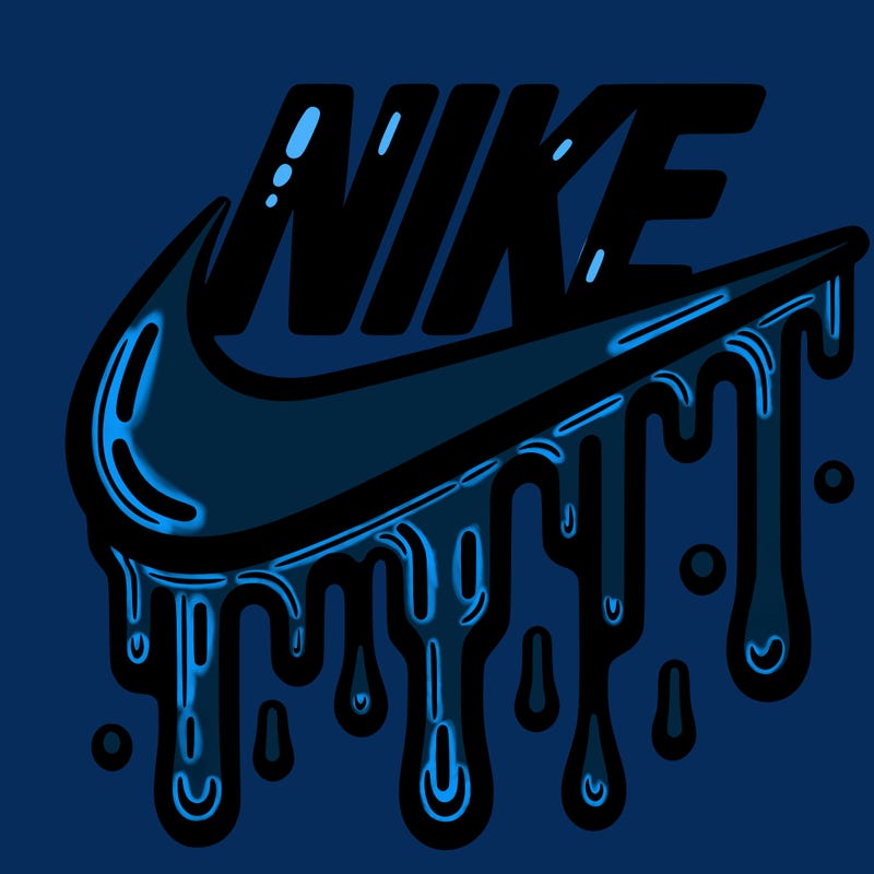 dripping nike logo