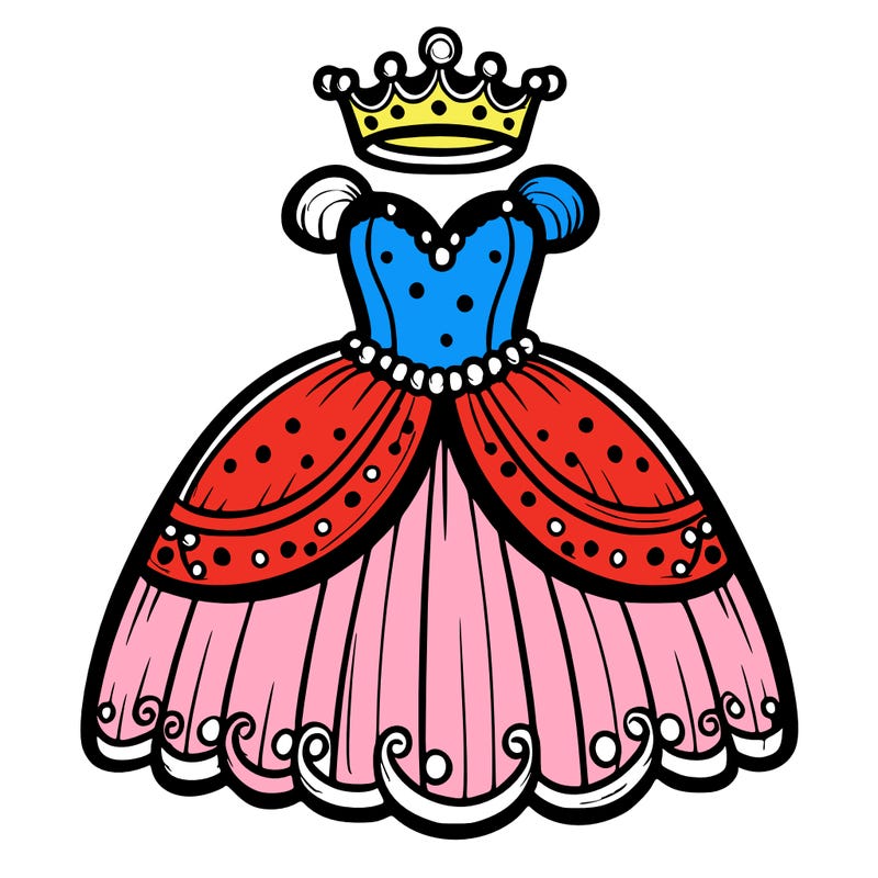 gown with tiara
