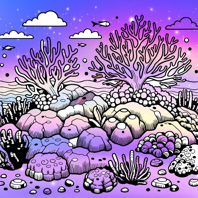 realistic coral reef