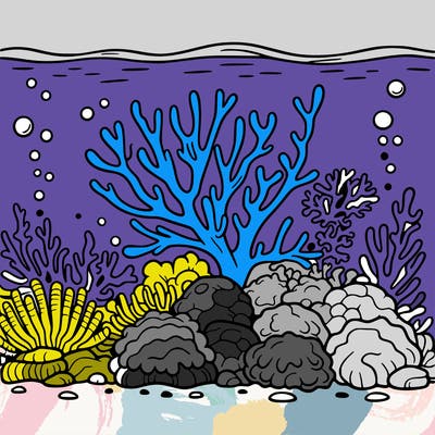 coral-reef out line