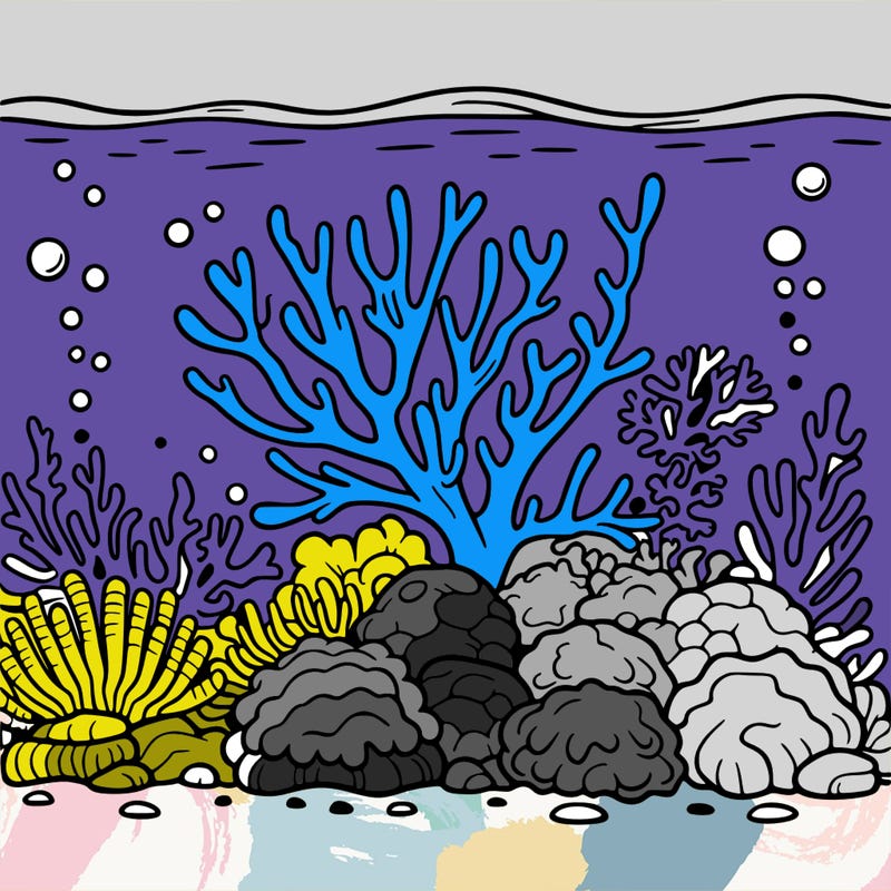 coral-reef out line