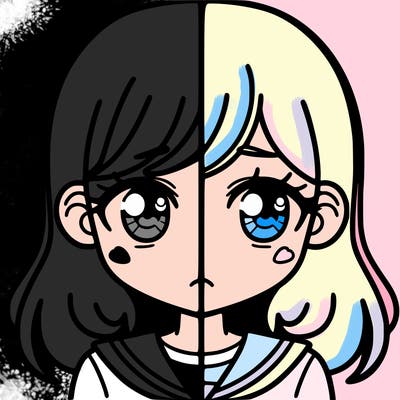 a split of a girl