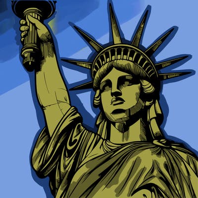 realistic statue of liberty