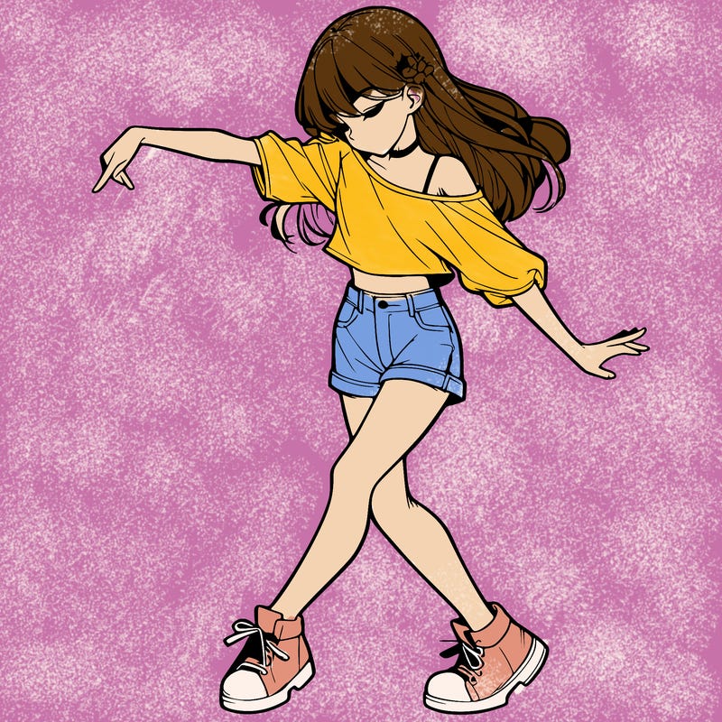 realistic girl danceing