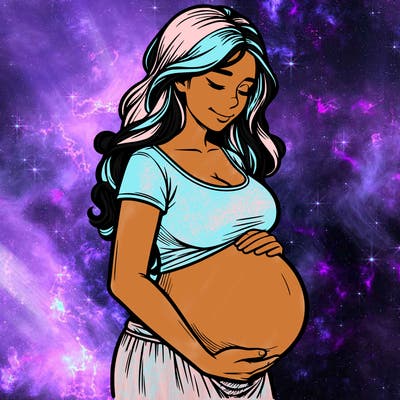 woman heavily pregnant realistic