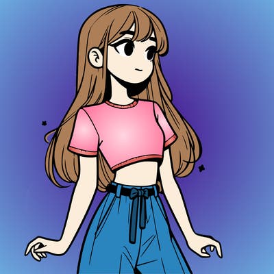 girl in a cute crop top