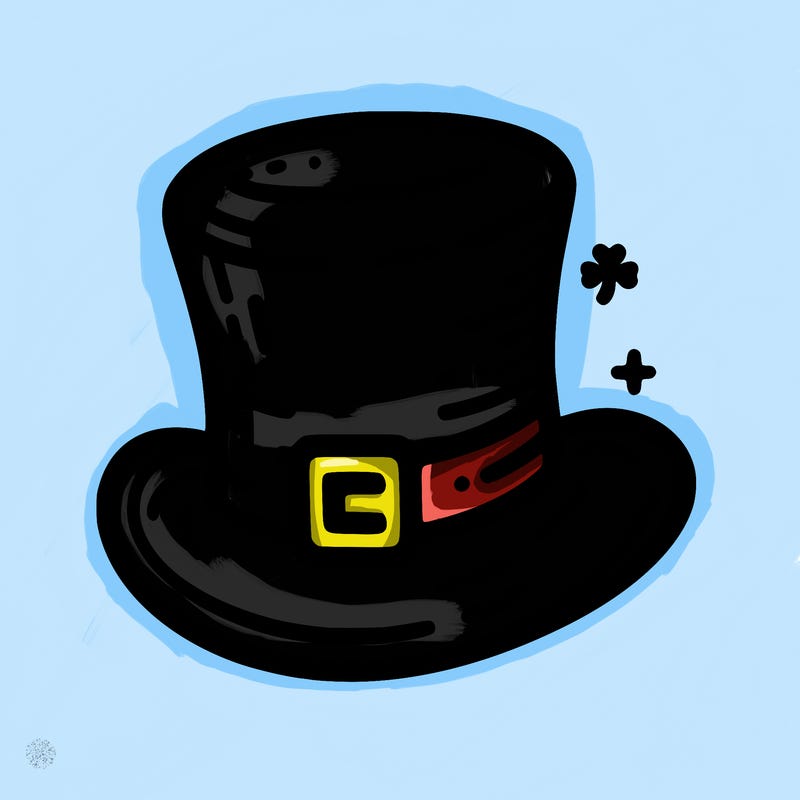 st patrick hat with thin lines