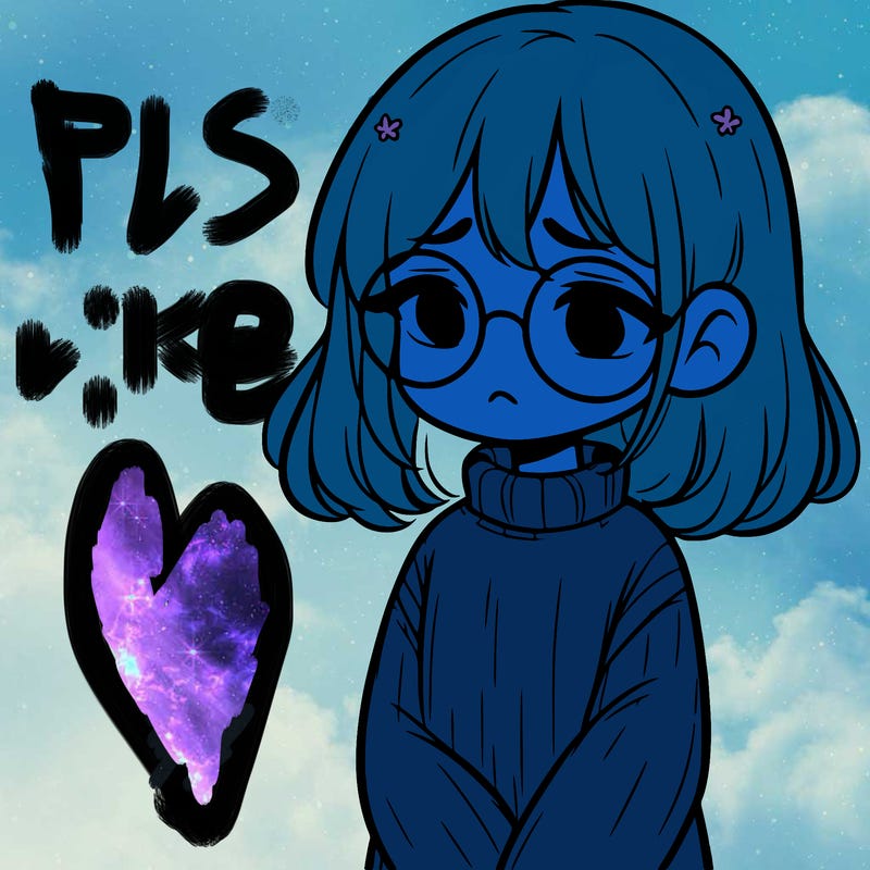 sad girl with glasses in a sweater