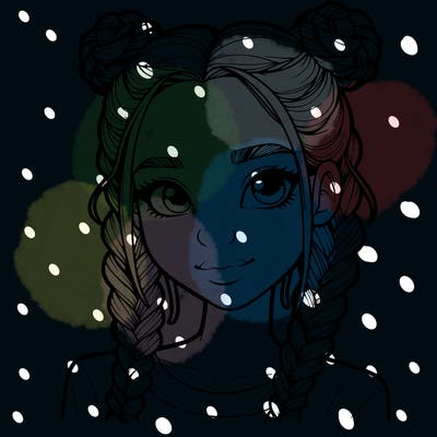 realistic girl with braids