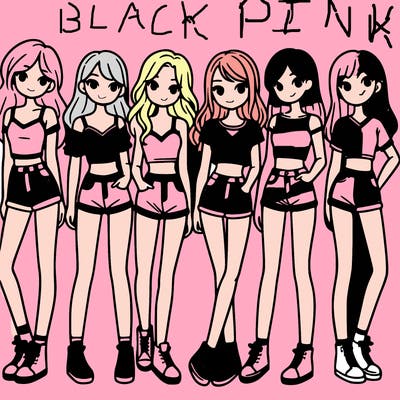 a group of girls wearing crop tops and shorts