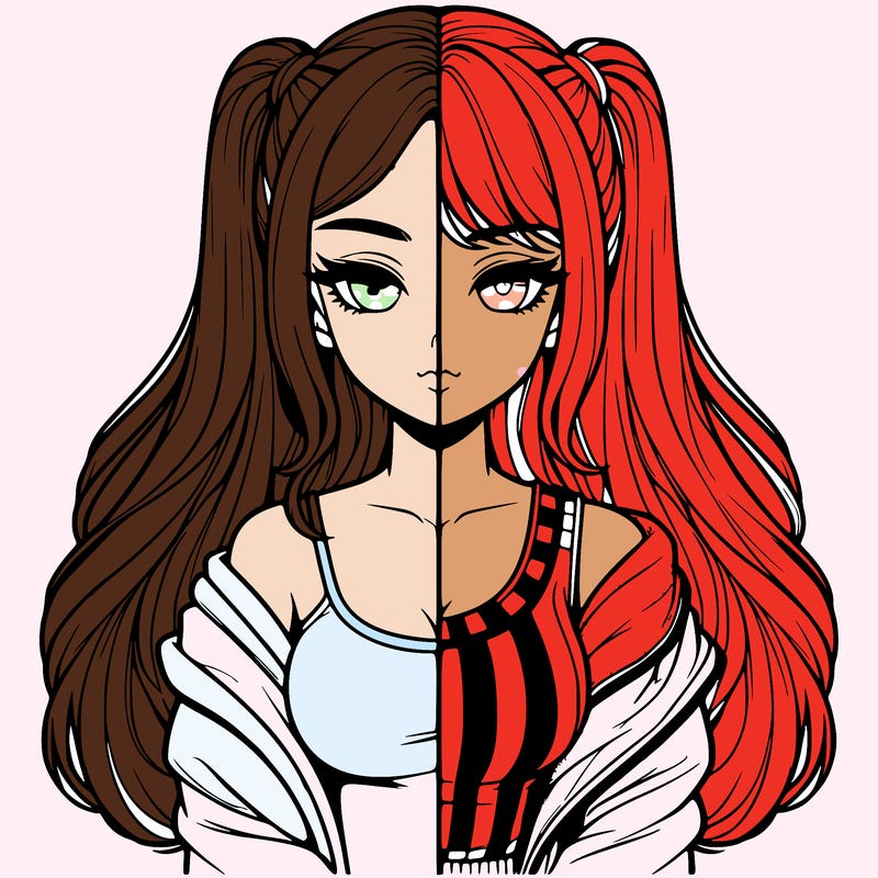 realistic girl split