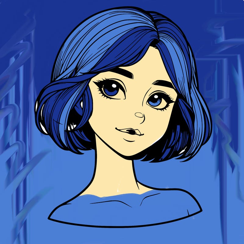 realistic girl with short hair