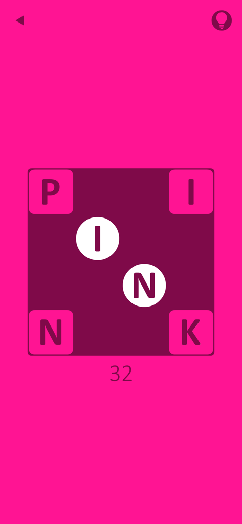 pink (game) - Level 32 of the pink minimalist logic puzzle game