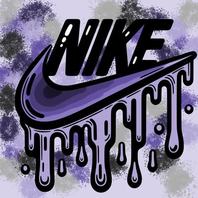 dripping nike logo