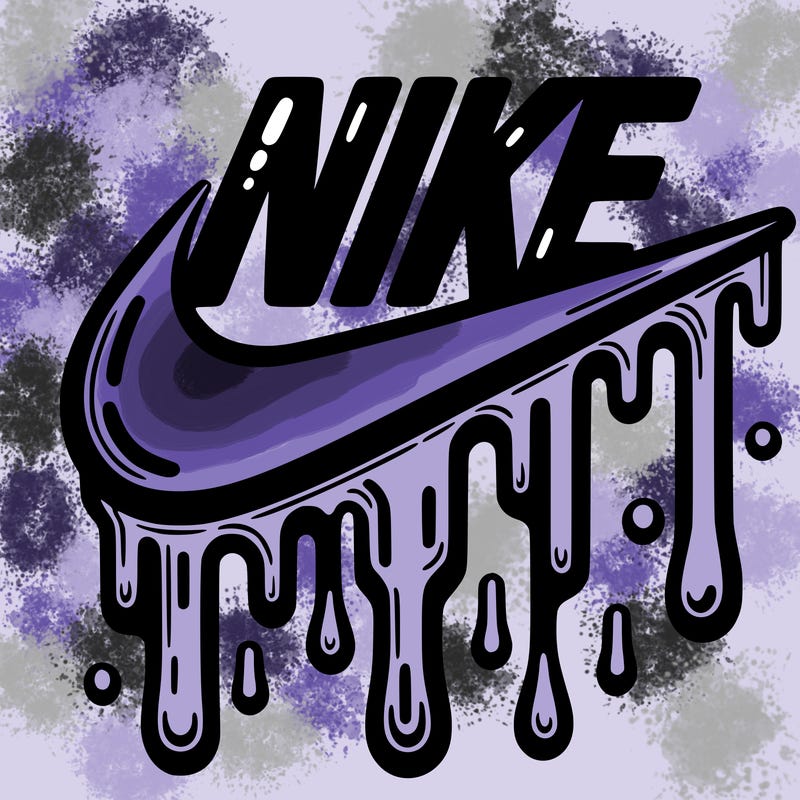 dripping nike logo