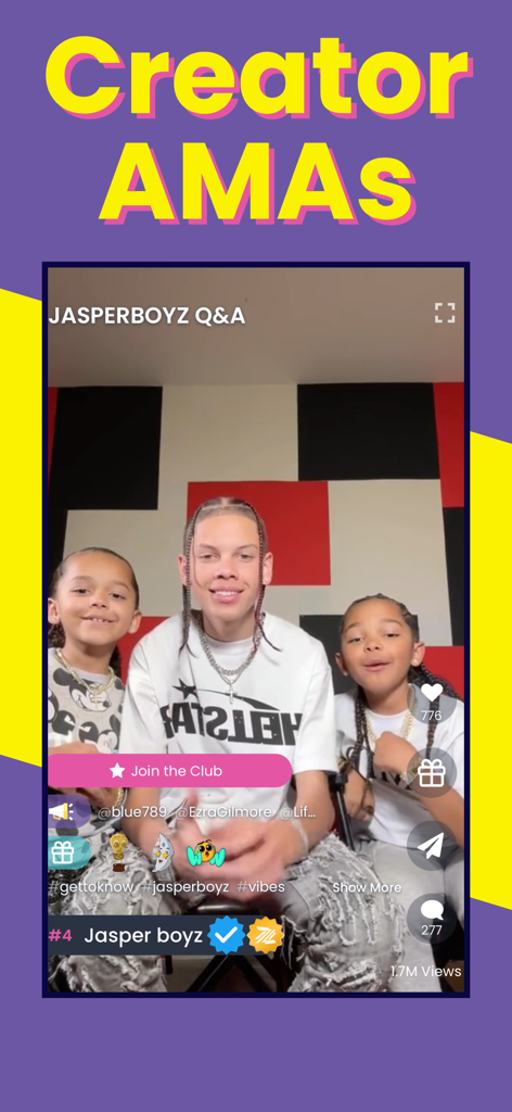 A video of young creators participating in a Zigazoo AMA session