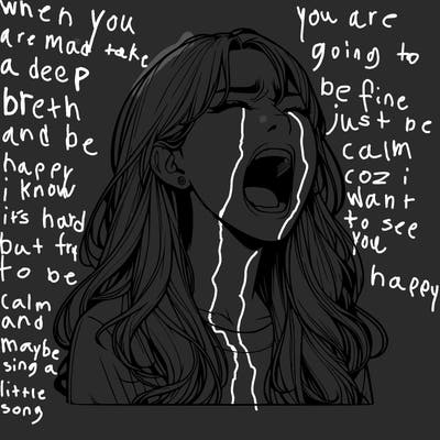 screaming realistic, girl