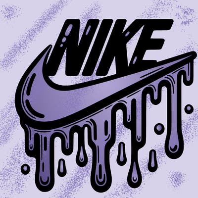dripping nike logo