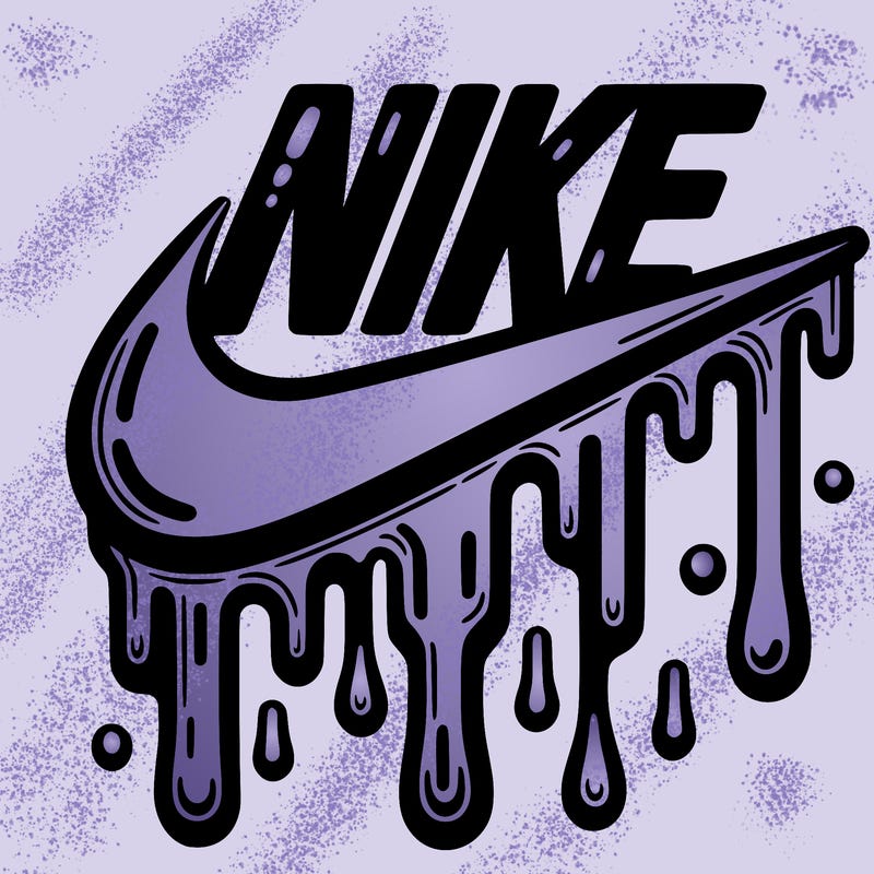 dripping nike logo