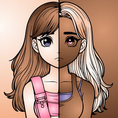 realistic girl split