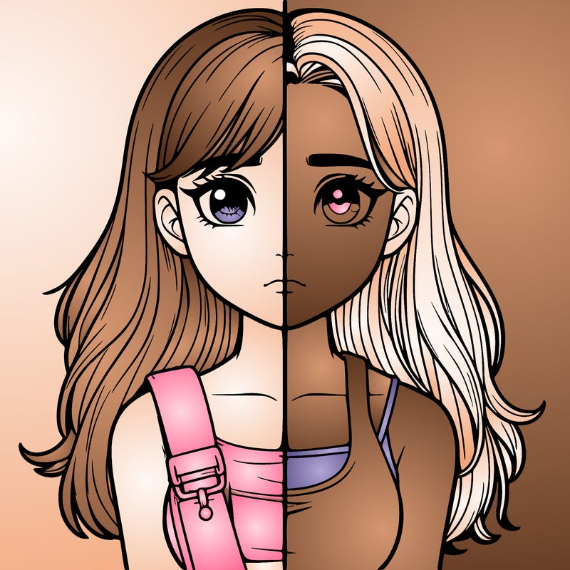 realistic girl split