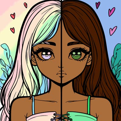 realistic girl split
