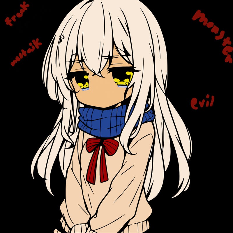 a depressed girl anime