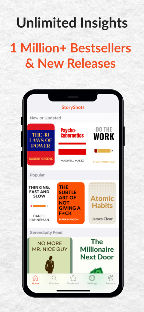StoryShots: Book Summaries - StoryShots app home screen featuring popular book summaries and bestsellers