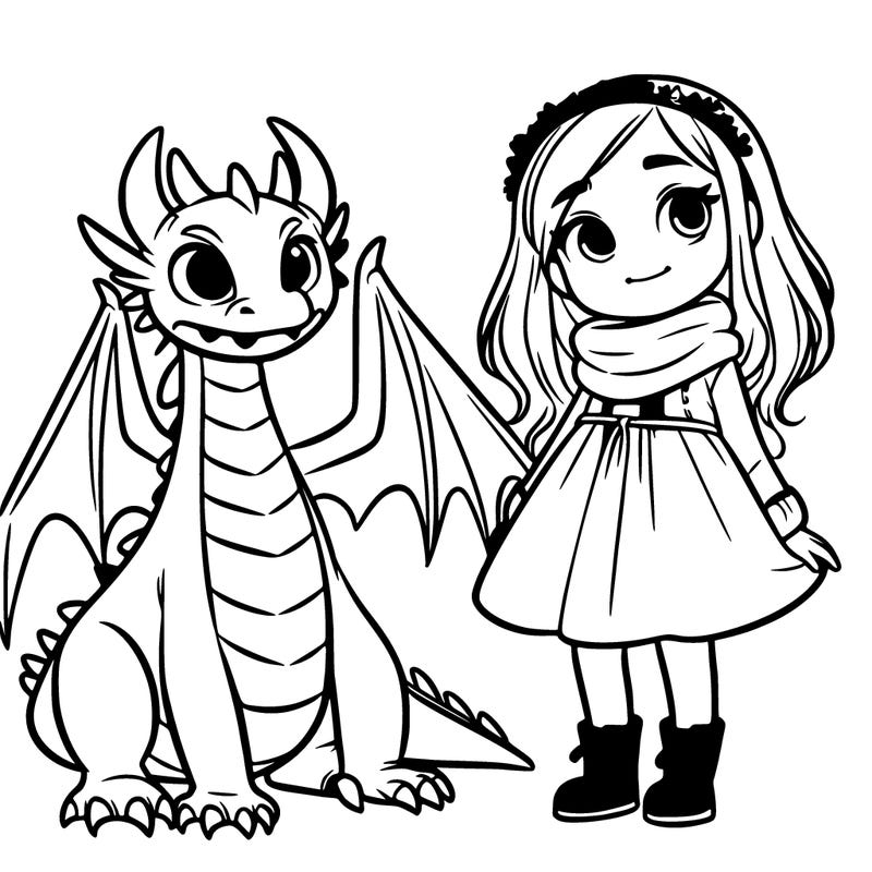 girl with a dragon