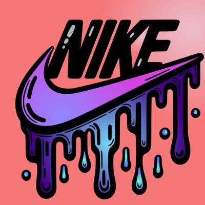 dripping nike logo