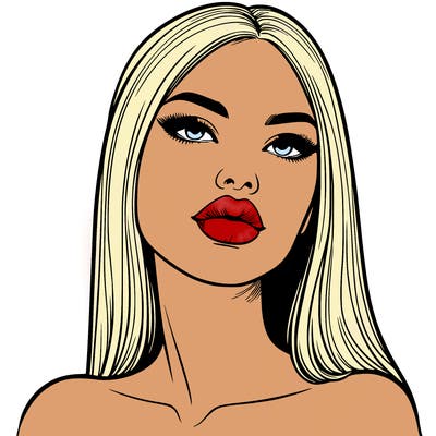 realistic woman with full lips