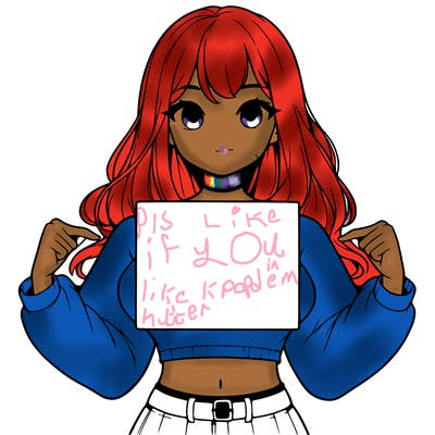 girl holding a blank sign in a long sleeve crop top