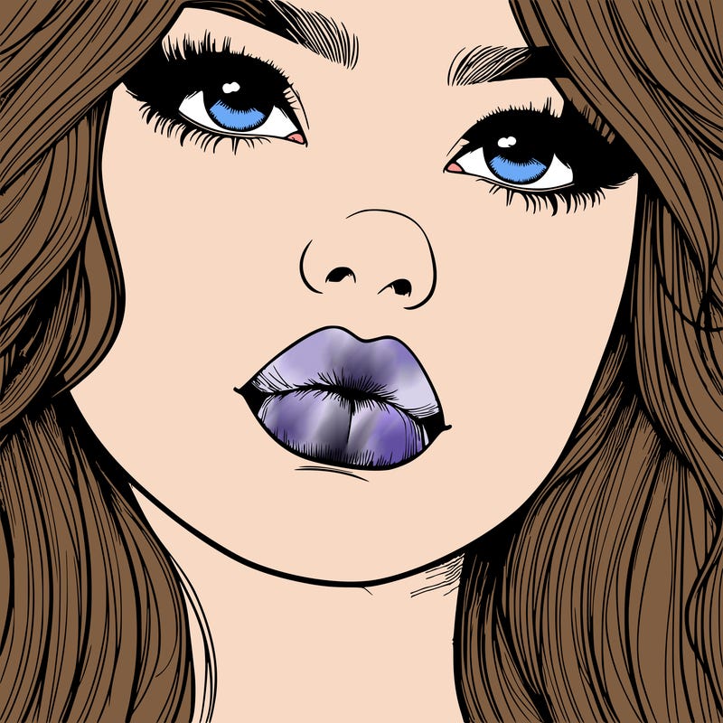 really realistic girl with lips