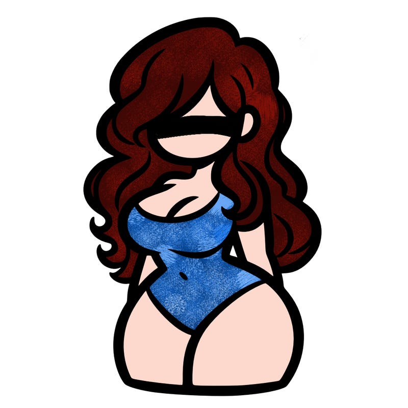 curvy woman with hair