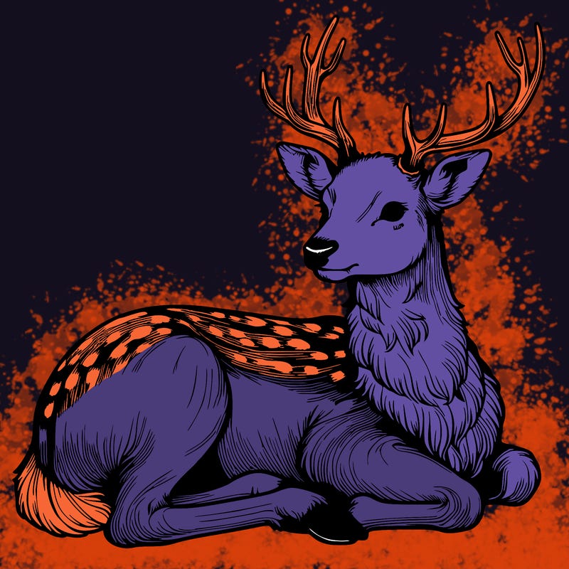 realistic deer with antlers